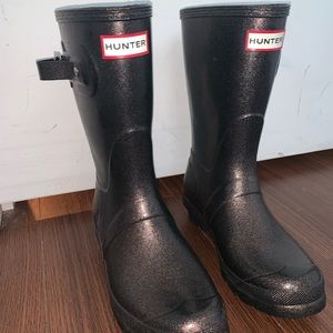 NEW Hunter short glitter rain boots